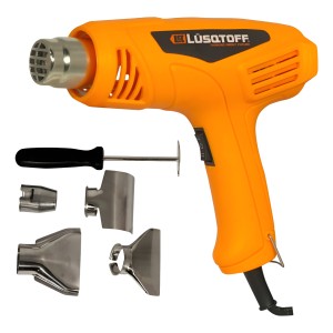 Pistola De Calor 1600w Lusqtoff Pcl1600-7 + Accesorios Color Naranja