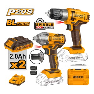 Kit Llave Impacto Atornillador Bateria Ingco Cosli230702 Lnf