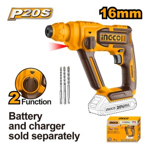 Rotomartillo A Bateria 20 Volt Litio Ingco Crhli20168