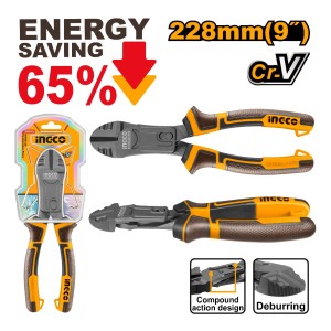 Pinza Alicate De Acción Compuesta 228mm 9 Ingco Hcdcp58230