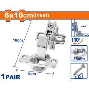 Set X 2 Bisagra Autoreten 6x10cm Wadfow Wyd1903 - L N F