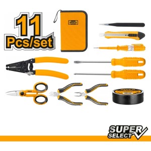 Set 11pcs Electricista Básico Ingco Hkets0111 - Lnf