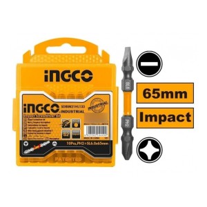 Set Punta Impacto Ph2+sl6 10 Pcs Ingco Sdbim21hl133