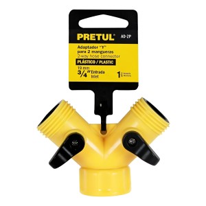 Adaptador De Plástico P/ 2 Mangueras 1/2 Pretul - Lnf