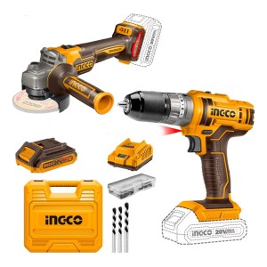 Kit Atornillador + Taladro Ingco + Bateria + Valija - L N F