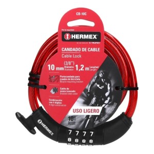 Candado Bici Linga Combinacion 1mt Cb-8c Hermex Lnf