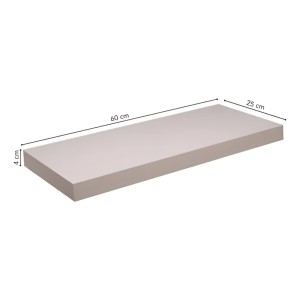 Estante Flotante Con Mensulas 60 Cm X 25 Cm X 4 Cm
