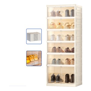 Zapatero Plegable Doble Fila 6 Niv 12 Pares Wadfow Wfcb1106