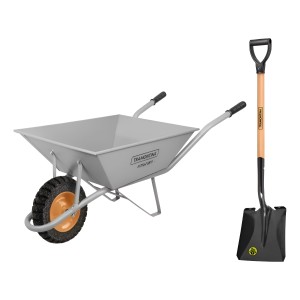 Carretilla Cuadrada Rueda Maciza 65lts Tramontina