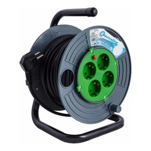 Alargue Enrollador 15 Metros 4 Tomas Schucko Electraline