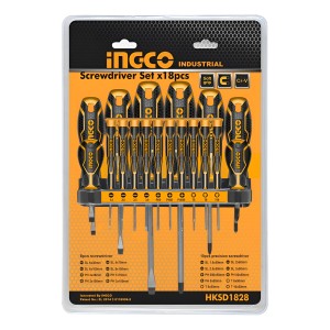 Juego 18 Destornilladores Ingco Hksd1828 Industrial Torx