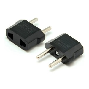 Enchufe Adaptador Ficha Americana 2 Patitas Rectas Lnf X100