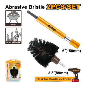 Set X 2 Cepillo Y Prolongador 150mm P Taladro Ingco Wcbh0301
