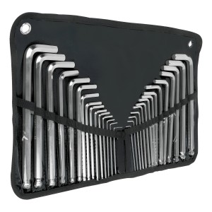 Llaves Allen Truper Juego 30 Piezas Estuche Plástico All-30 Color Cromado