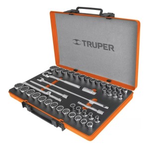 Juego De Dados 42 Piezas Truper 1/2'' Cromovanadio Valija