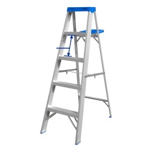 Escalera Pintor 5 Esc 150kg Con Bandeja Wadfow Wld4h05