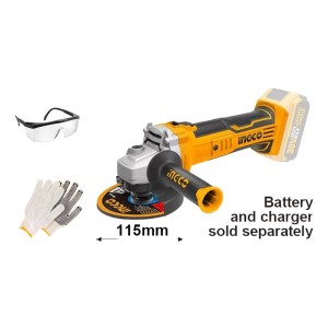 Amoladora Angular Inalámbrica Ingco Industrial Cagli1151 Color Naranja