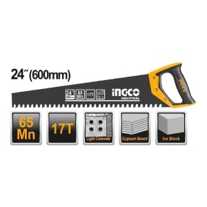 Serrucho 600mm Industrial 24 600mm Multiuso Ingco Hcbs016001