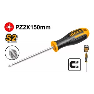 Destornillador Pozidriv 6mm X 150mm Ingco Hs68pz2150 - Lnf