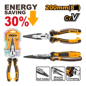 Pinza Punta Fina Energy Saving 30% Cr-v Ingco Hhlnp28200