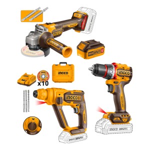 Kit Herramientas A Bateria Hogar 7 Ingco - L N F