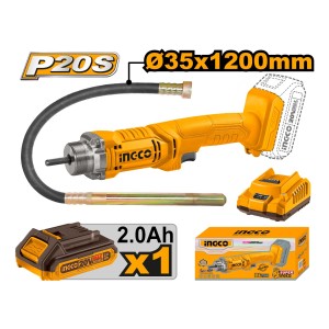 Vibrador Hormigón 20v Sonda Bat + Carg Ingco Ccvli2023011