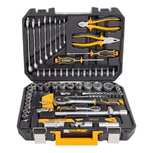 Kit Set 77 Herramientas Combinadas Ingco Valija Plástica Lnf