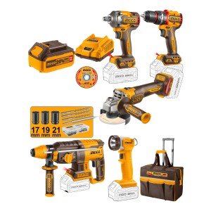 Kit Brushless Motor C/bate/carg Bolso Acc Ingco Ckli2059 L N