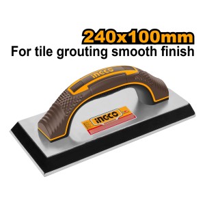 Llana Goma Negra 240x100mm Mango Plastico Hsfr24108 Ingco