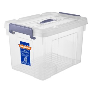 Contenedor Apilable Transparente 47lt Wadfow Wtb2350