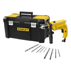 Kit Taladro + Maleta 19 + 9 Mechas Stanley Sdh600tv-b2c