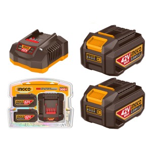 Set X2 Baterias 2.0ah + 1 Cargador 42v P42m Ingco Fbcpm20221