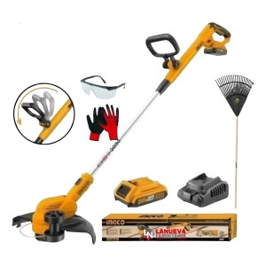 Bordeadora 20v C/bateria Y Cargador Ingco Cgtli203285