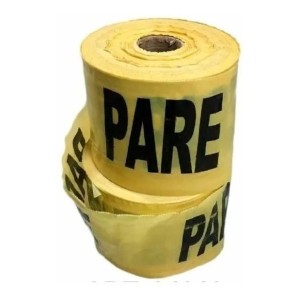 Cinta Pare Amarilla Seguridad Ancho 21 Cm 30 Metros