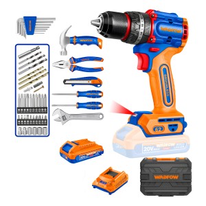 Set Herramientas 91 Pcs + Taladro Percutor Wdt4b91 Wadfow