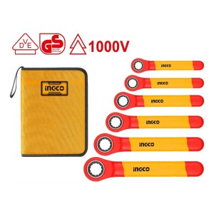 Set Aislado 6 Llave Crique Estriada Ingco Hkispa0603 - Lnf