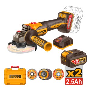 Amoladora Angular 42v 115mm C/acc Valija Ingco Cagli4128112