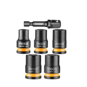 Set X6 Dados De Impacto 3/8 + Adaptador Ingco Hkissd38061