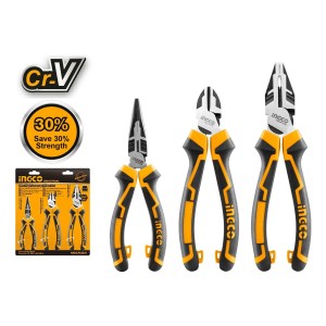 Juego 3 Pinzas 8 7 6 Fina Ingco Industrial Hkhlps2831 Lnf