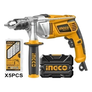 Taladro 13mm C Valija + 5 Mechas Percutor Id11008-1 - Lnf