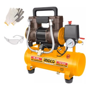 Compresor 6lt 1.5hp Libre Aceite Ingco Acs111062 - L N F