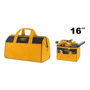 Bolso Porta Herramientas 16'' Ingco Htbg281628 Color Naranja