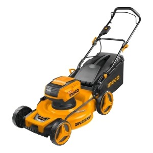 Corta Cesped 20v C 2 Bat 5ah Y Cargador Ingco Color Amarillo