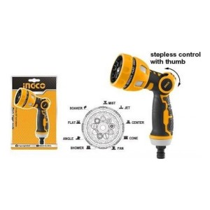 Riego Puntero Manguera Ajustable Hwsg6091 Ingco - Smf Color Anaranjado