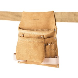 Porta Herramientas De Carnaza Con 10 Compartimentos, Truper