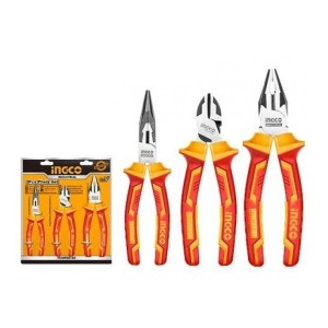 Kit Set Juego De Alicates Aislados 3 Piezas Ingco Hikps28318