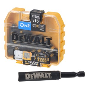 Set 16pcs Puntas Impacto Pz2 X 25mm + Extension Dewalt