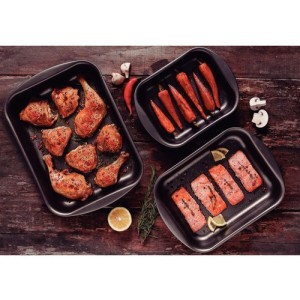 Asadera Fuente Honda Tramontina Teflon 40cm Horno Color Negro