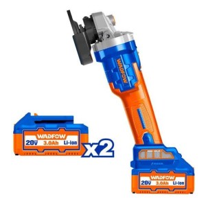 Amoladora 20 Volt X 2 Baterias 3.0 Ah Wadfow Azul