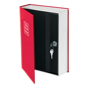 Caja De Seguridad Tipo Libro 26 Cm Hermex 46349 Color Rojo